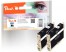 313025 - Peach Twin Pack Ink Cartridges black, compatible with Epson T0611BK*2, C13T06114010