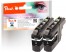 319791 - Peach Twin Pack Ink Cartridge black, compatible with Brother LC-221BK*2