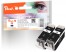 313019 - Peach Twin Pack schwarz kompatibel zu Canon BCI-3eBK*2, 4479A002