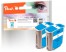 318837 - Peach Twin Pack Ink Cartridge cyan, compatible with HP No. 82XL c*2, C4911A*2