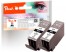 318859 - Peach Twin Pack Ink Cartridge black with chip, compatible with Canon PGI-5BK*2, 0628B001, 0628B029