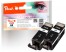 319176 - Peach Doppelpack Tintenpatronen schwarz kompatibel zu Canon PGI-520PGBK*2, 2932B012, 2932B009